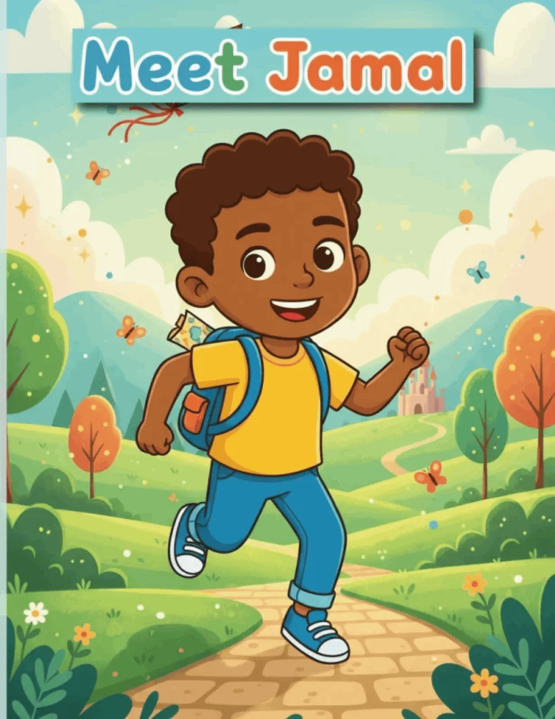 Meet Jamal children’s coloring book featuring a young African American boy on fun everyday adventures